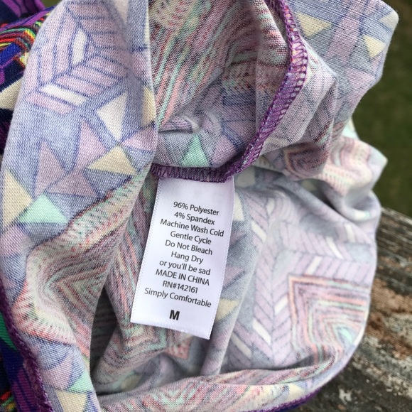 Lularoe Gray Purple Printed Midi Shirt Dress - Picture 5 of 6